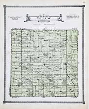 1920 WILLOW Township IOWA  Plat Map  CRAWFORD COUNTY ORIGINAL (15x12)