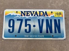 NEVADA SILVER STATE LICENSE PLATE 975 VNN FREE SHIPPING Fix it Angel