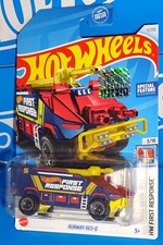 Hot Wheels 2024 Factory Set HW First Response #9 Runway RES-Q Dark Blue w/ BLs
