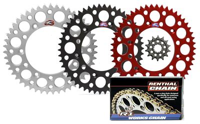 Renthal Ultralight front & rear Sprocket & R1 Works chain kit for Honda CRF450R