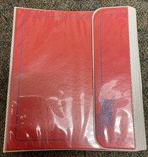 Vintage Mead Red Trapper Keeper Notebook 1980s 3 Ring Binder w/ 2 folders