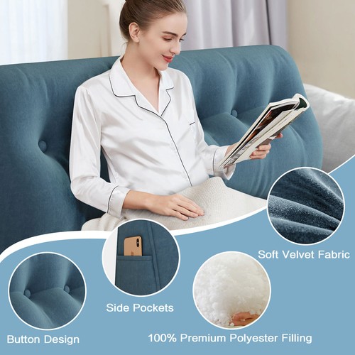 Rückenkissen Keilkissen Bettkeilkissen Kopfteil Lesekissen für Bett und Sofa - Afbeelding 26 van 30