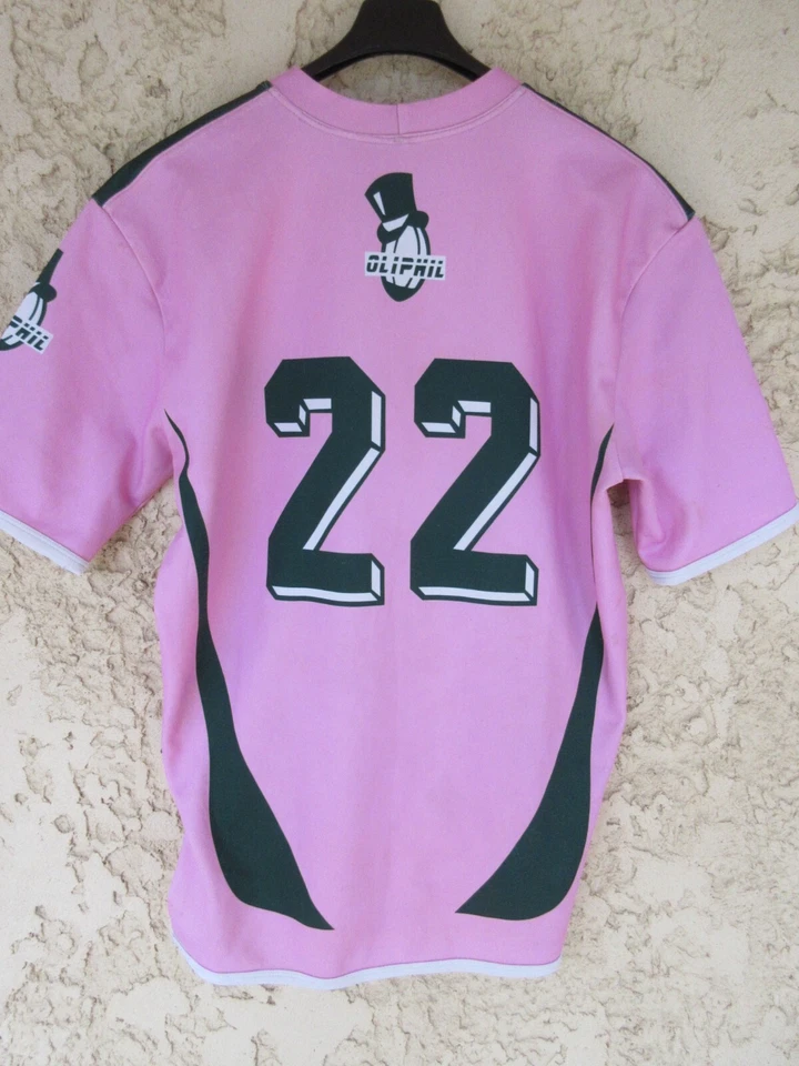 Maillot rugby PORC PARIS OLYMPIQUE porté n°22 rose L - Photo 4/4