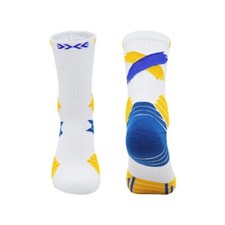 3 pairs of men's thickened mid length sports high top running basketball socks