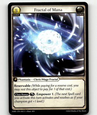 Grand Archive TCG Fractal of Mana - Mortal Ambition | eBay