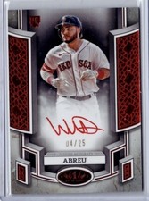 Wilyer Abreu RC SP Red Ink Auto /25 Red Parallel Red Sox 2024 Topps Tier One