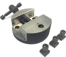 Buyohlic Round Vise Vice for 3" & 4" Rotary Table + 3 Fixing Tee Nut-Milling