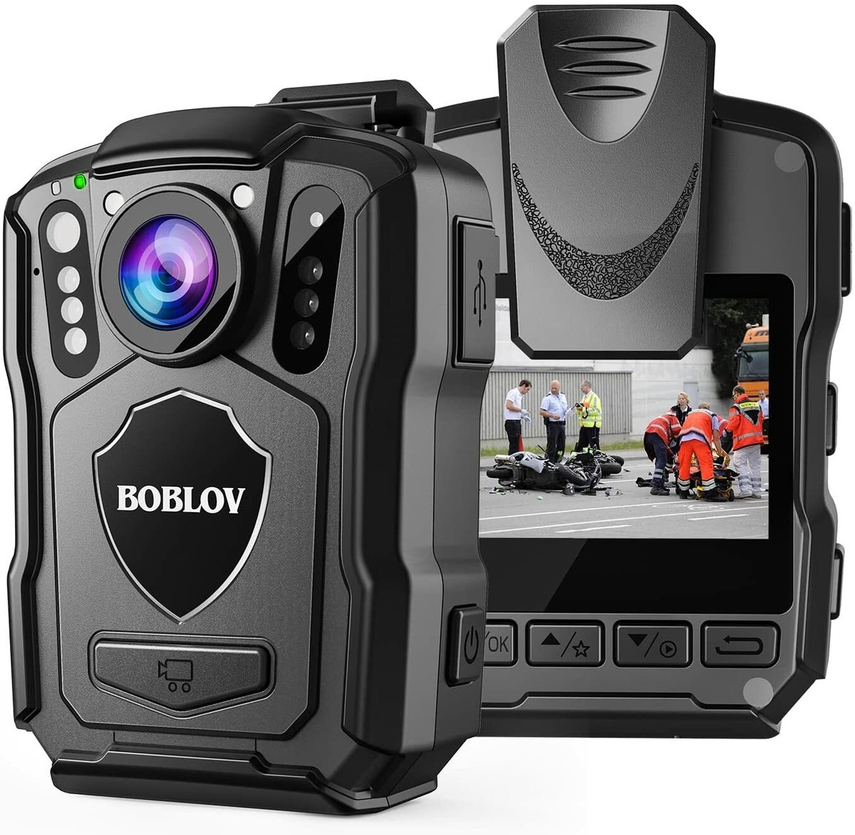 BOBLOV GPS Body Camera Night Vision 1440P Police camcorder Car
