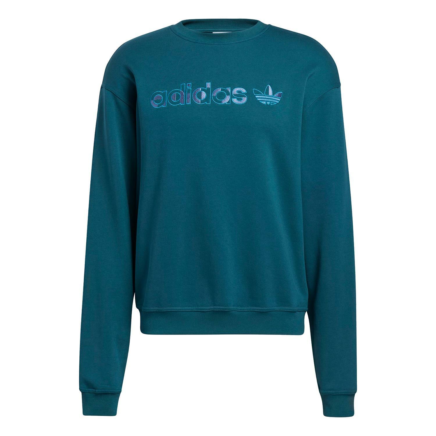adidas ORIGINALS MENu0026#039;S EMBROIDERED LOGO SWEATSHIRT JUMPER CREW NECK  RETRO NEW OG | eBay