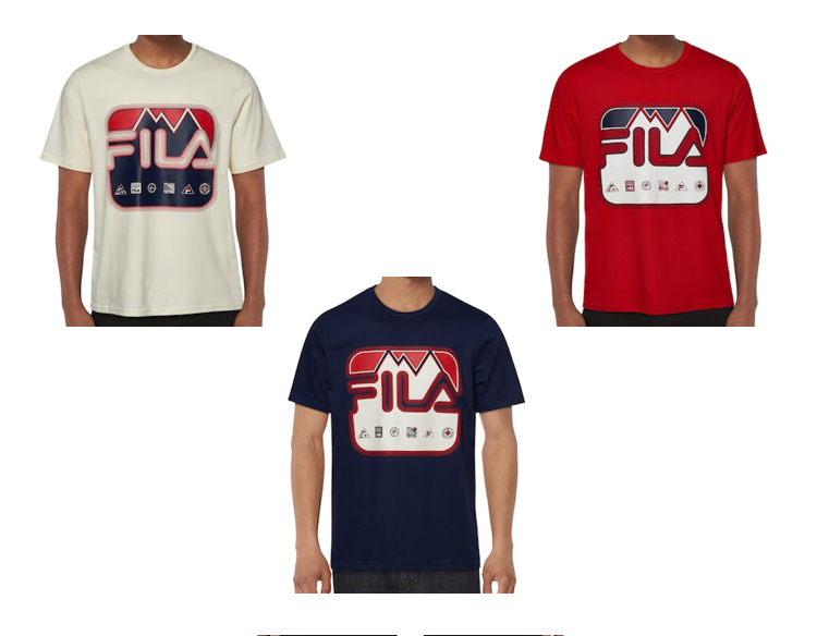 T shirt uomo FILA shred maniche corte maglietta logo stampe grafiche t shirt