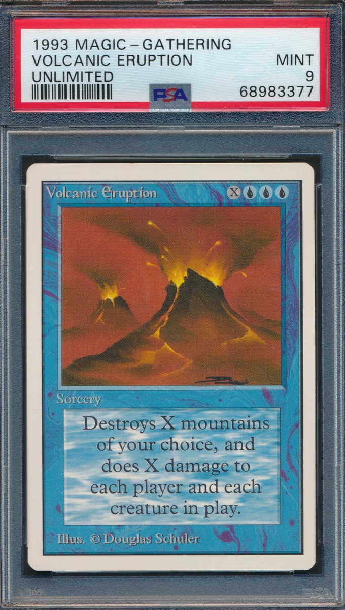 Unlimited Volcanic Eruption PSA 9 Graded Magic MTG (3377) | eBay