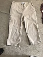 Chico s Womens Capri Pants Sz 2 US 12 Medium Beige Lightweight Performance