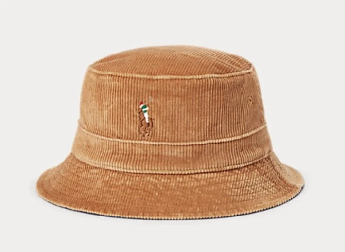 Polo Ralph Lauren Corduroy Loft Bucket Hat Tan Size S/M