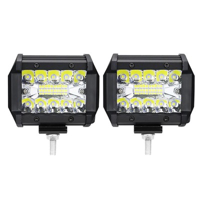 2er-Pack 4'' 60W LED Arbeitsscheinwerfer Offroad Scheinwerfer Bagger SUV 12V 24V