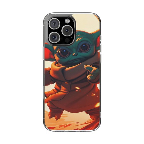 Cute Baby Yoda Clear Phone Case, Mandalorian Gift, Star Wars Case, Geeky Phone - Picture 17 of 124