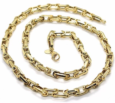 18K YELLOW GOLD CHAIN BIG ALTERNATE 