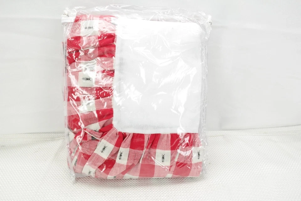 Falda Cuna Renacuajos Ant Dobby Guinga Roja 28 x 52 x 16" Caída TF Foto 3 de 4