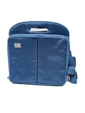 Crop In Syle Large Blue Zippered Scrapbook Paper Pocket Craft Case 16" X 14"