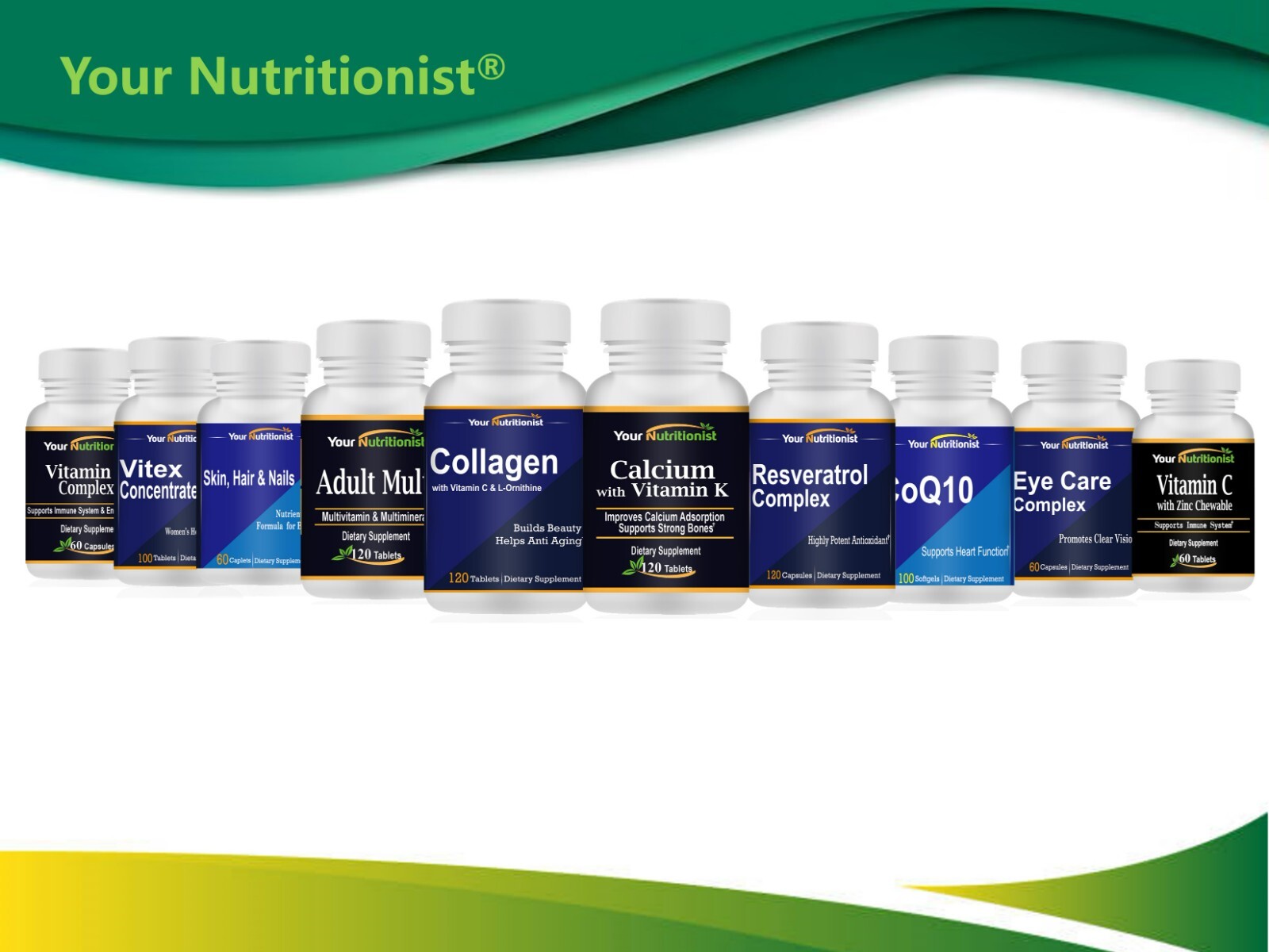 Your Nutritionist- Iron & Vitamin C - Red Blood Cell - Reduce Anemia -60 Tablets