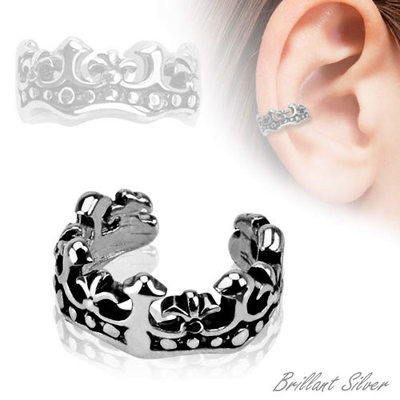 Ohrklemme Fake Ear Cuff Ohrpiercing Ohrring FLEUR DE LIS Lilie Clip On Ohrclip