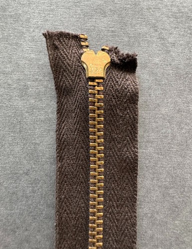 Vintage WALDES, TALON, DURAY Metal Close-end Zippers, Two Brass, Black, Brown + - Picture 9 of 23