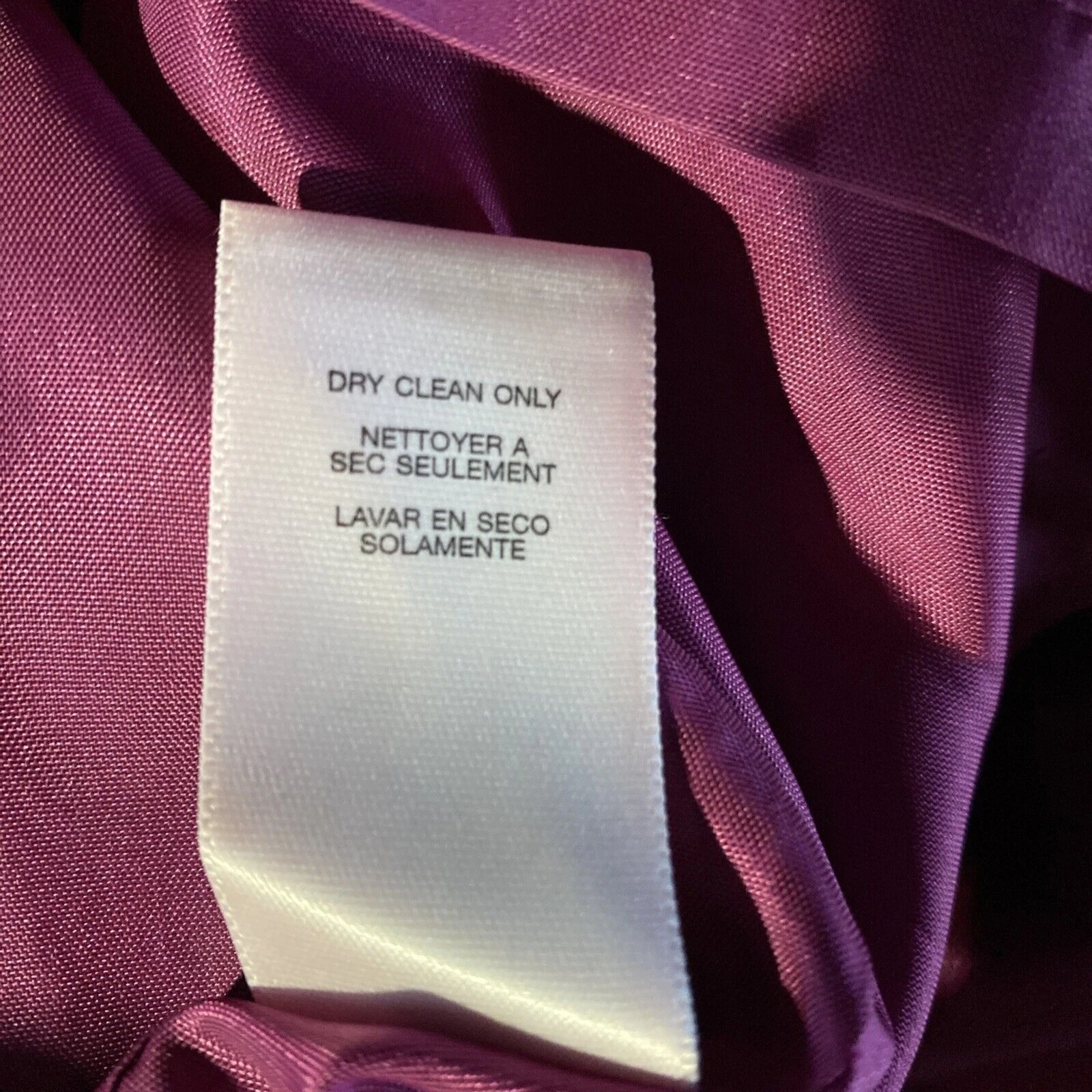 Michael Kors tunica 12 abito corto raso scatola pieghe scollo cambio foderato fucsia