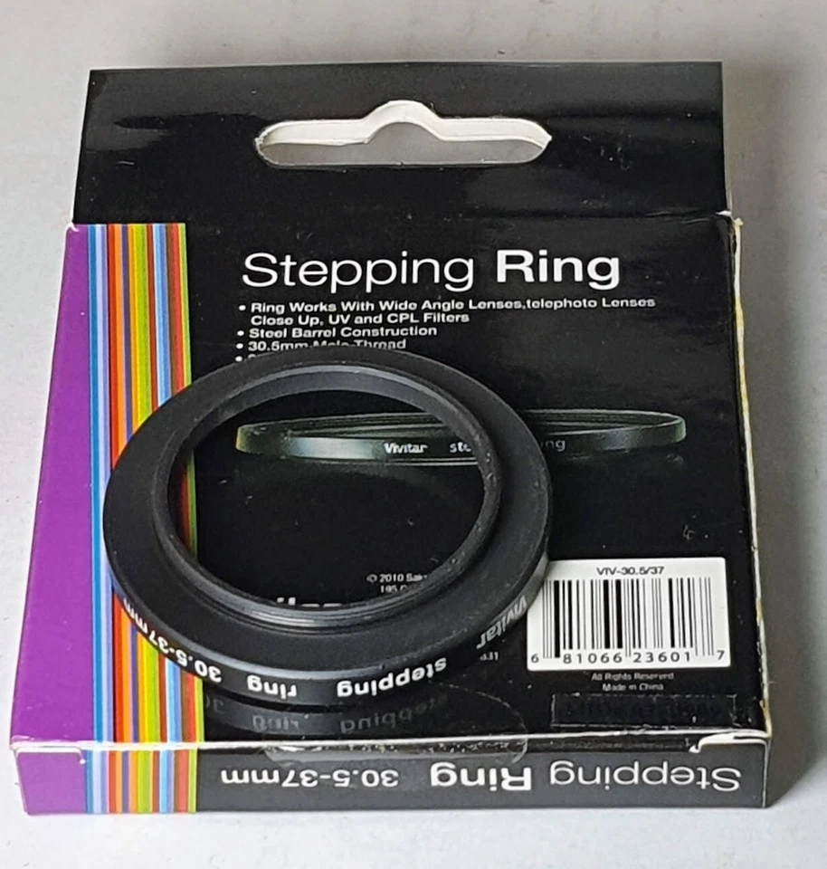 Anillo adaptador convertidor filtro lente escalonada de metal 30,5-37 mm 30,5 mm-37 mm 30,5-37 Foto 4 de 4