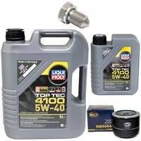 MotoröL Set 5W-40 6 Liter + ÖLfilter SM 5084 + Schraube FüR VW Transporter V 2.0