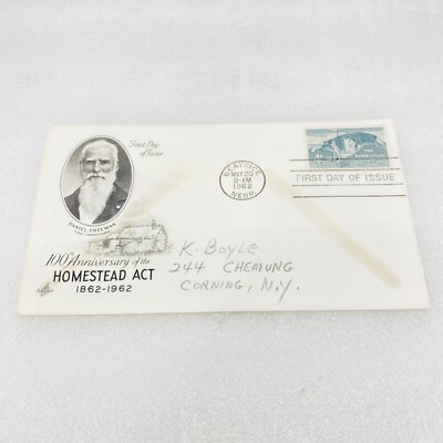 VTG  First Day of Issue FDC Cover 1962 HOMESTEAD ACT 100th Anniversary 4c Stamp