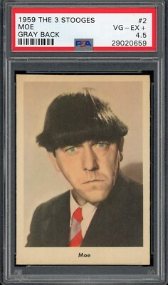 1959 The 3 Stooges #2 Moe Gray Back PSA 4.5 | eBay