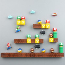 Super Mario Game Refrigerator Magnets 3D PVC Fridge Note Posted Sticker Gift New