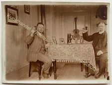 orig. Foto Bonndorf Schwarzwald 1907 Herr Interieur Wohnung Möbel