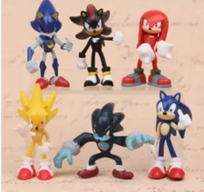 SONIC THE HEDGEHOG ACTION FIGURE SET -6 CHARACTERS-NEXT DAY FREE SHIPPING