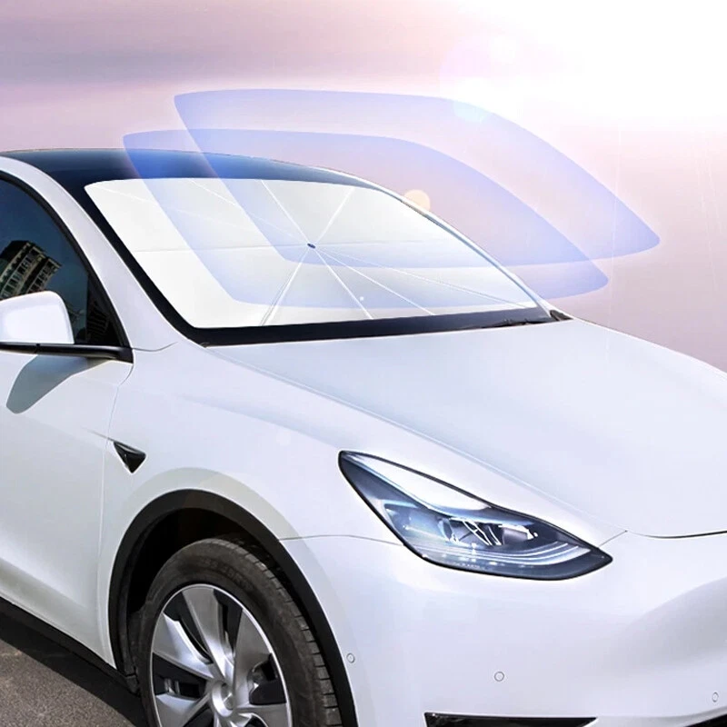 Parabrisas Coche Parasol Cubierta Paraguas Plegable Ventana Delantera Visera Parasol EE. UU. Foto 4 de 4