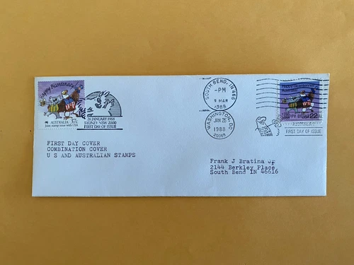 1988 First Day Combination Cover USA & Australia Bicentennial