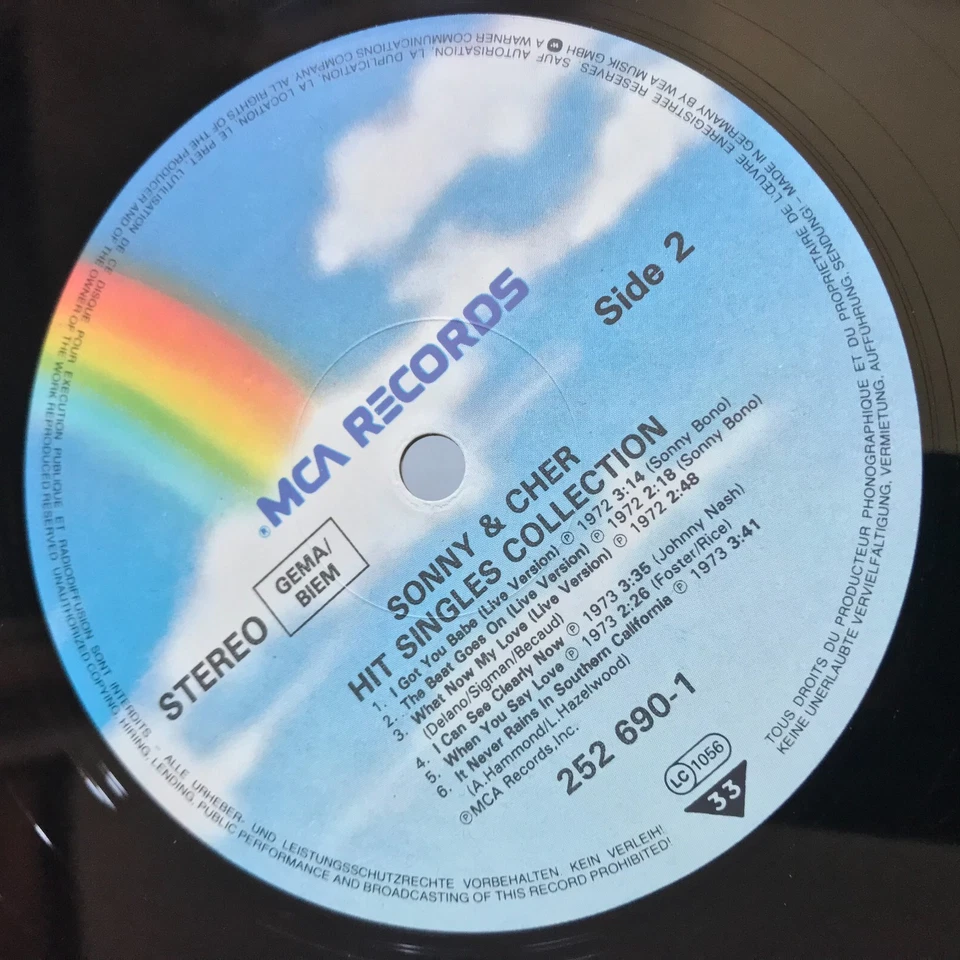 Sonny And Cher – The Hit Singles Collection Vinyl LP Compilation 1989 - Image 4 of 4