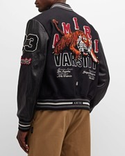 Amiri Men's Wool Vintage Patch Varsity Bomber Jacket