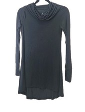 Cuddl Duds Black Softwear Stretch Long Sleeve Cowl Tunic XS 1120-62