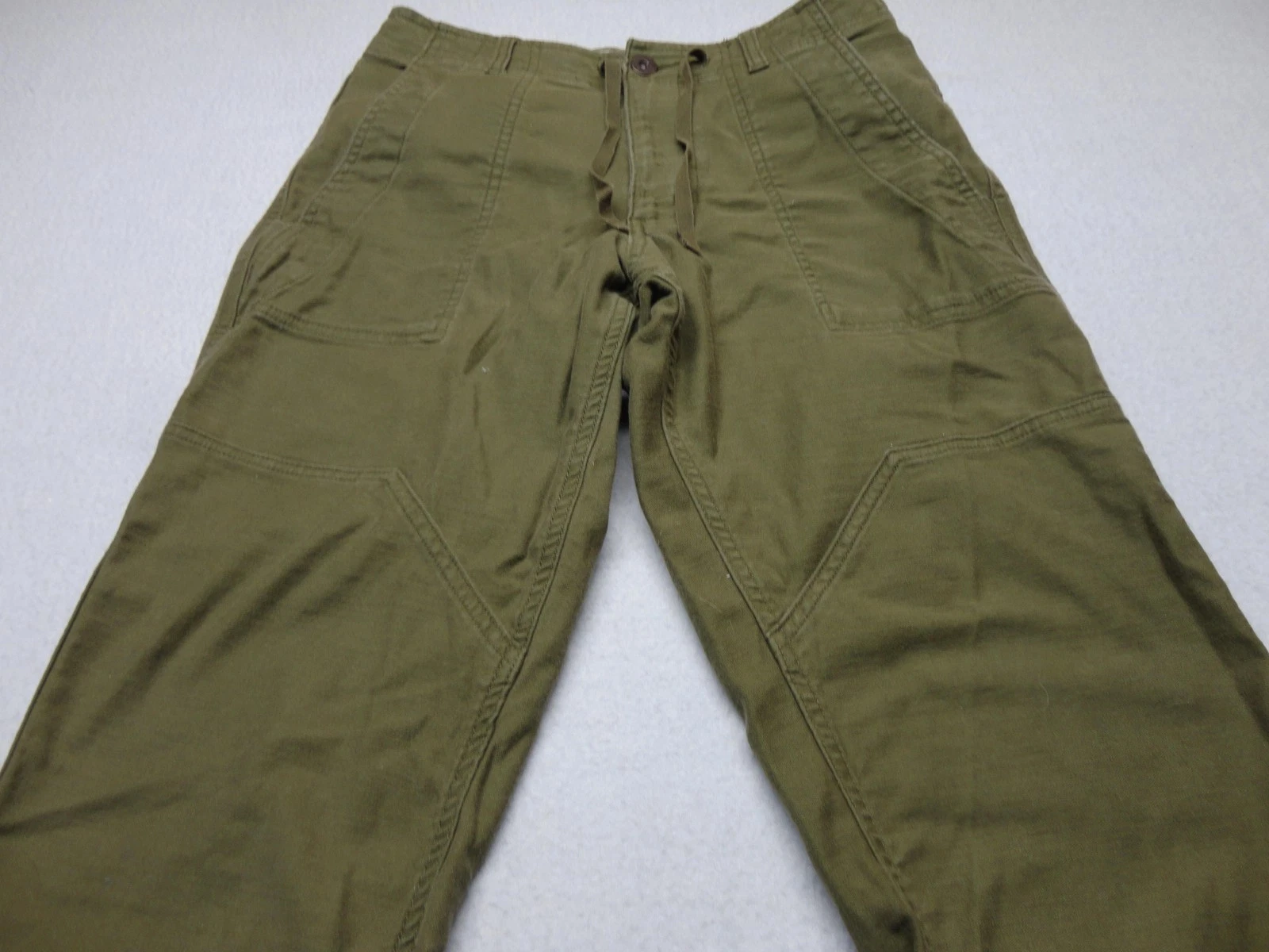 REI Cooperative Pants Mens 28x32 Green Canvas Jogger Elastic Cuff Workwear