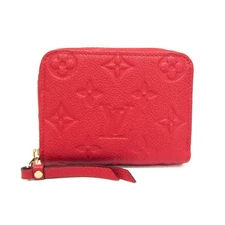 LOUIS VUITTON M63696 Monogram Empreinte Zippy Coin Purse Scarlet Used