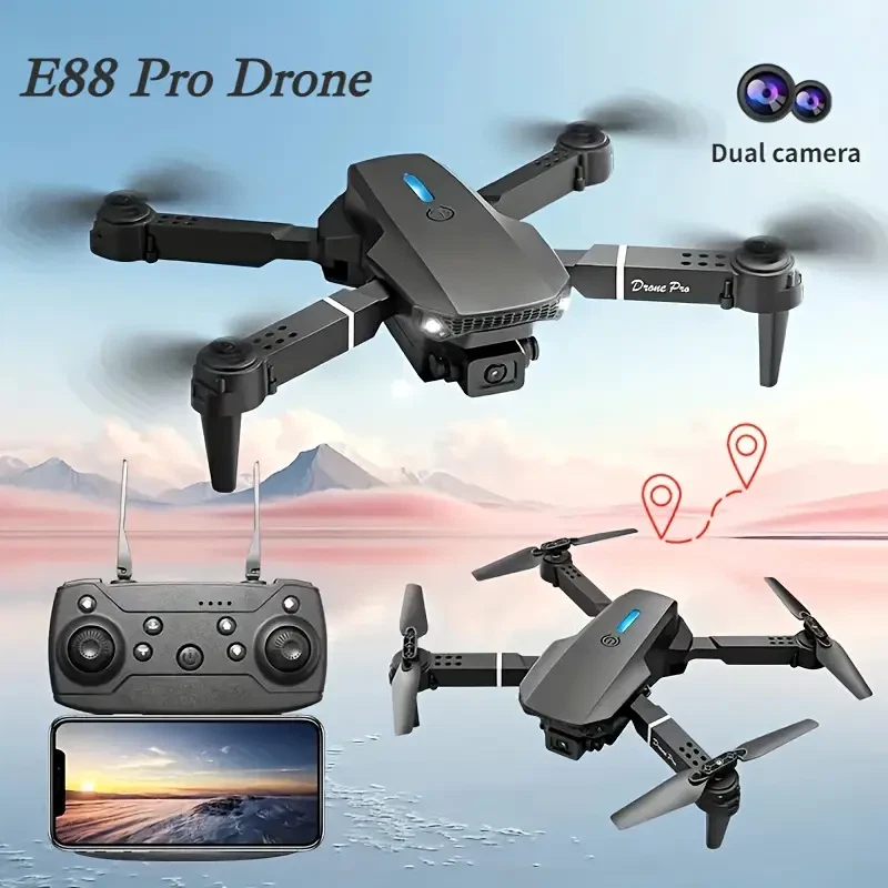 4K Dual Camera FPV Foldable Drone with 2 Batteries
