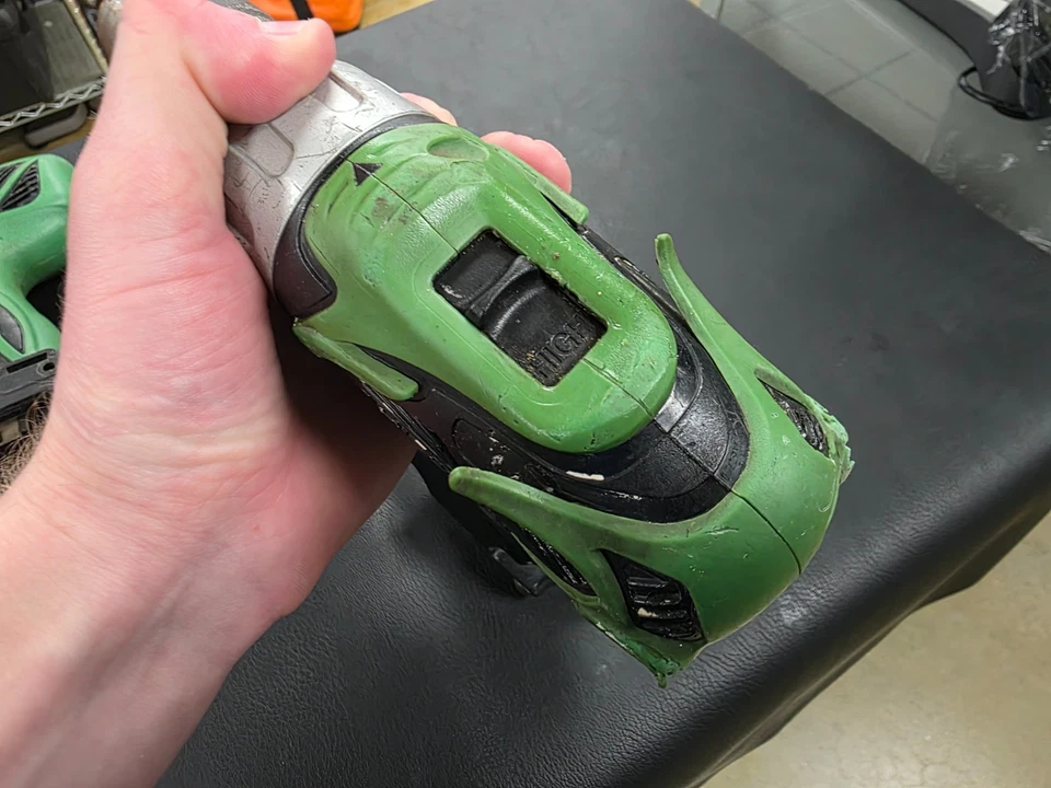 Hitachi 2pc 18V tool WH18DSAL  1/4" impact driver DS18DSAL 1/2" drill no battery - Image 3 of 4