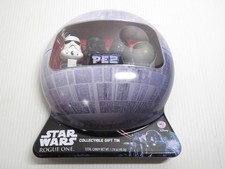 Star Wars Rogue One Collectible Gift Tin PEZ Dispensers Death Star Vader NIB