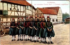 ETHNIC COSTUMES, Madchen, Bekannten Familie Rauf Schwalm GERMAN Postcard