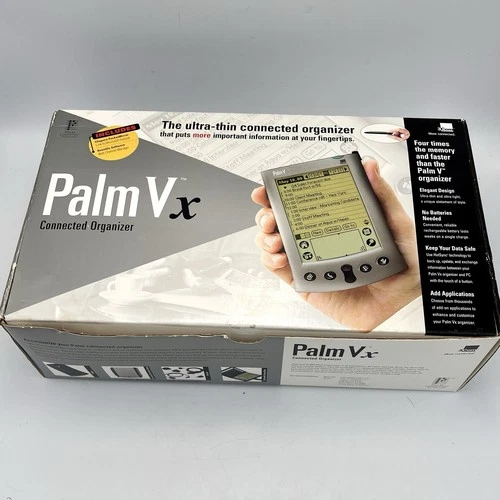 Vtg 1999 Palm Vx Handheld Ultra Slim PDA Organizer Sealed Box