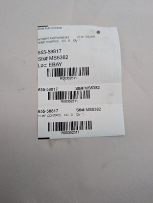 Used A/C Selector Switch fits: 2015 Volkswagen Tiguan w/AC single zone climatic