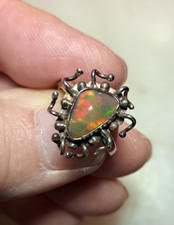 Multicolor Ethiopian Welo Opal Ring Size 7.5 925 Sterling Silver