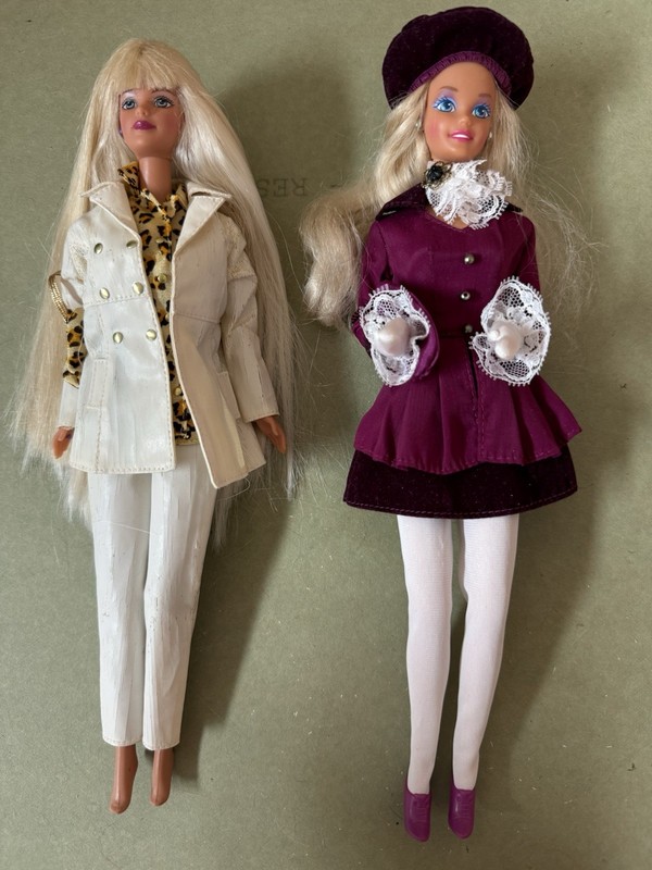 Fashion Doll Lot of 2 Blonde Girl Dolls w/ Outfits & Accessories