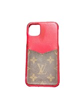 Custodia telefono smartphone Louis Vuitton iPhone Bumper 11 PRO Max usata pelle rossa