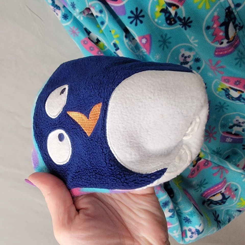 De Colección Joe Boxer Niños Talla Grande 14-16 Polar Pijama con Pies Pingüino Nieve Invierno Foto 4 de 4